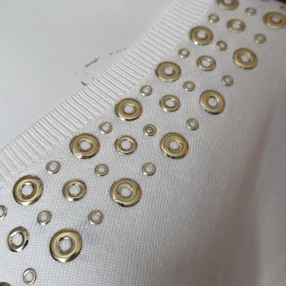 NWT! Ruby Rd Gold Rivet Sweater - Picture 6 of 11